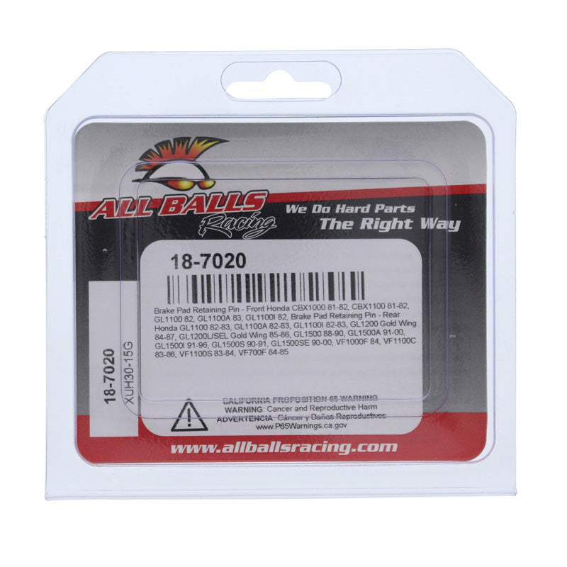 ALL BALLS BRAKE PAD RETAINING PIN FR/RR HON GL1100/1200/1500 18-7020