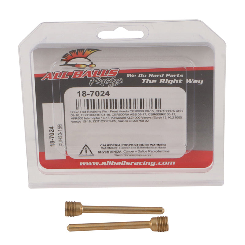 ALL BALLS BRAKE PAD RETAINING PIN FR HONDA CBR600/1000 09-16 18-7024
