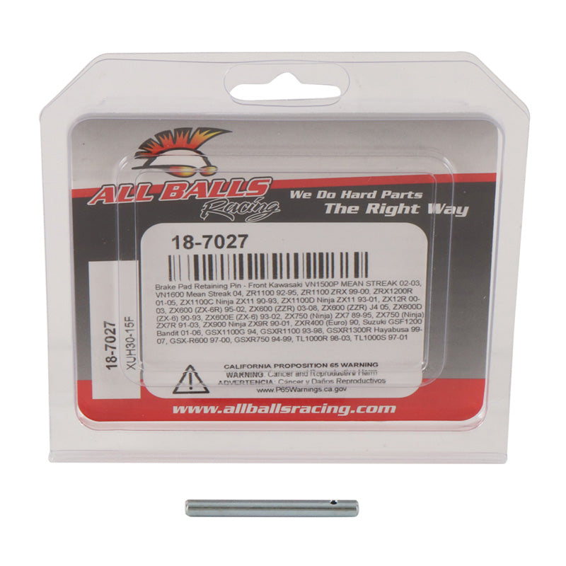 ALL BALLS BRAKE PAD RETAINING PIN FR KAW/SUZ ZX6/GSXR600/700 18-7027