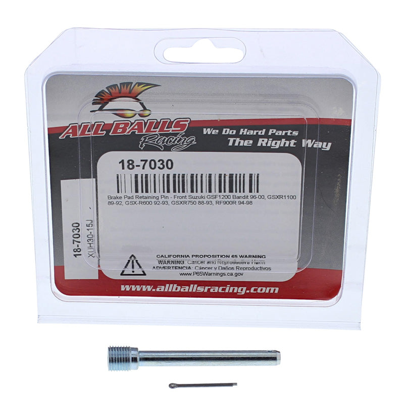 ALL BALLS BRAKE PAD RETAINING PIN FR SUZUKI GSF1200/RF900R 18-7030