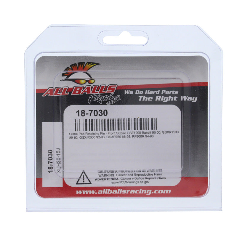 ALL BALLS BRAKE PAD RETAINING PIN FR SUZUKI GSF1200/RF900R 18-7030