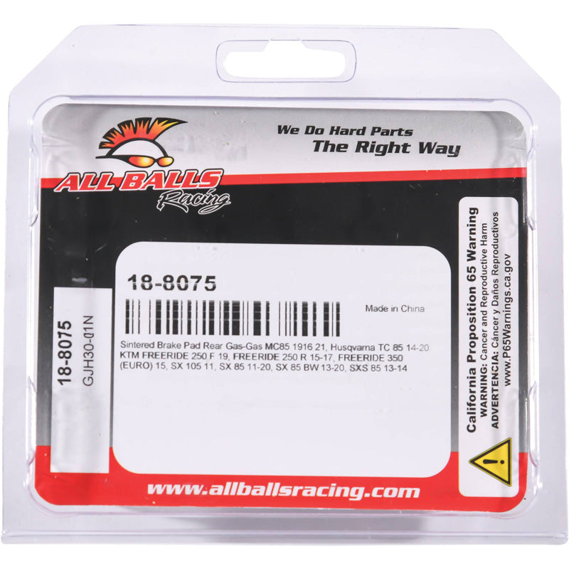 ALL BALLS BRAKE PADS - ALL BALLS RACING FA602R 18-8075