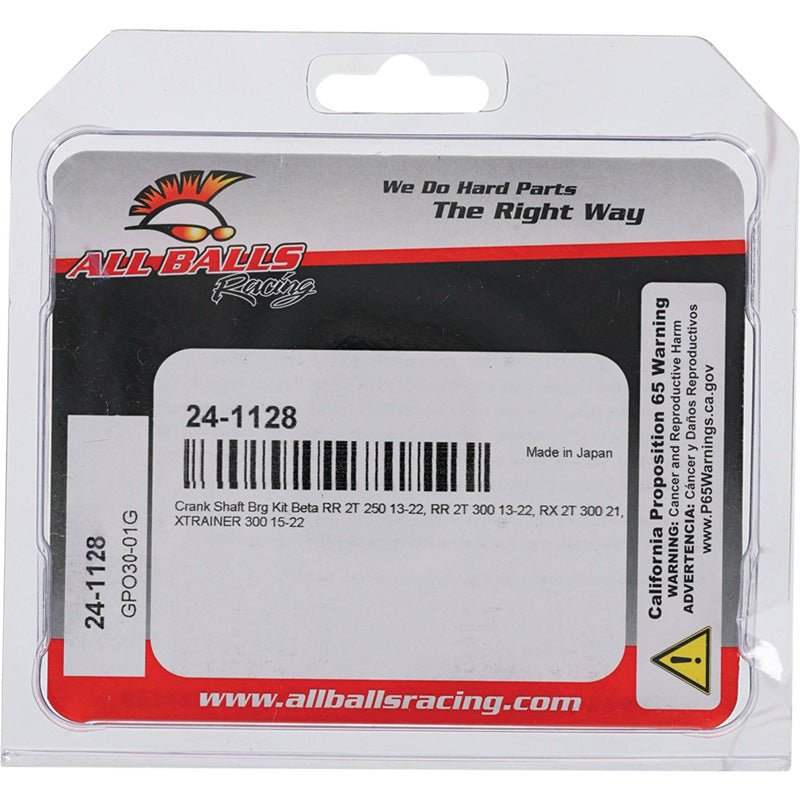 ALL BALLS CRANKSHAFT BEARING KIT BETA RR 2T 250-300 13-22 24-1128