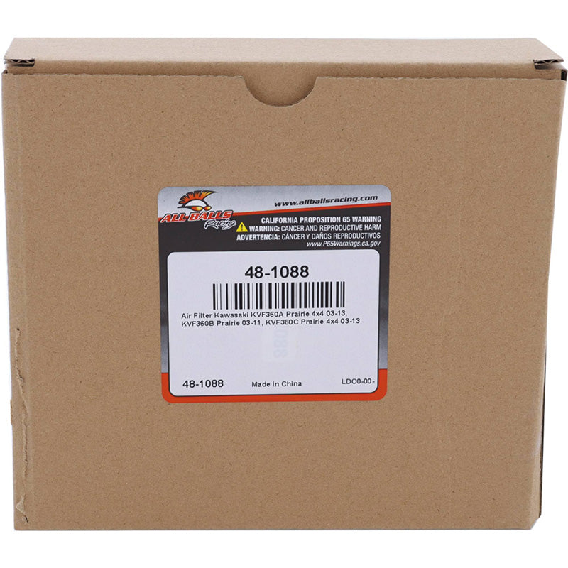 ALL BALLS AIR FILTER KAWA KVF360 PRAIRIE 03-13 48-1088