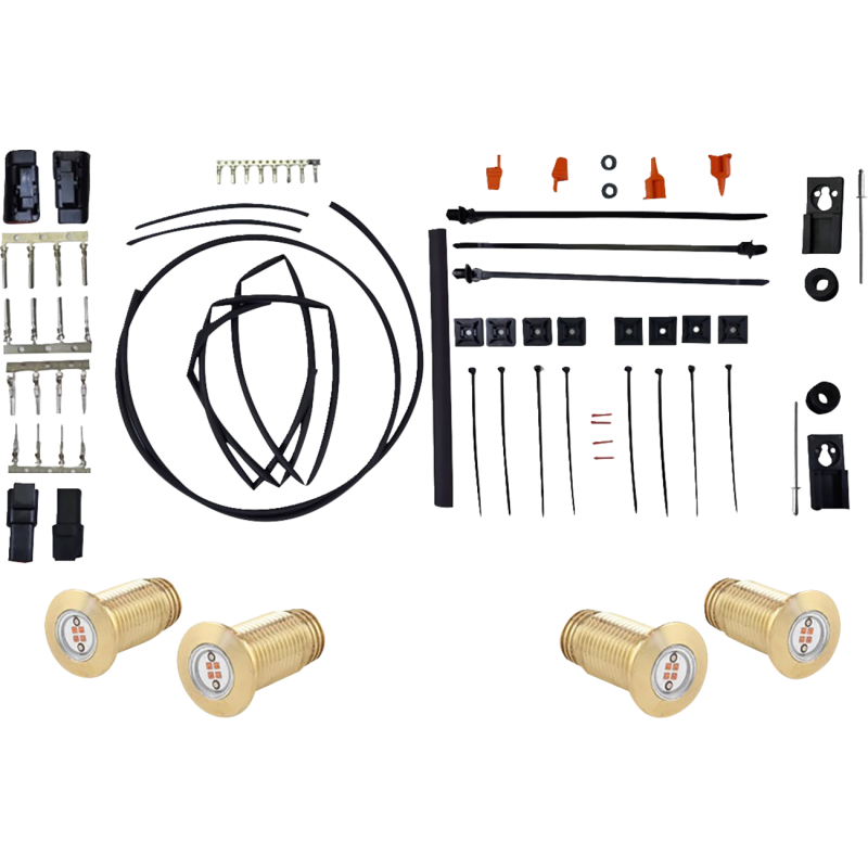 PAUL YAFFE BAGGER NATION LIGHTNING BOLTS KIT - RUN/BRAKE/TURN - BRASS PYO:BB-LB-BR