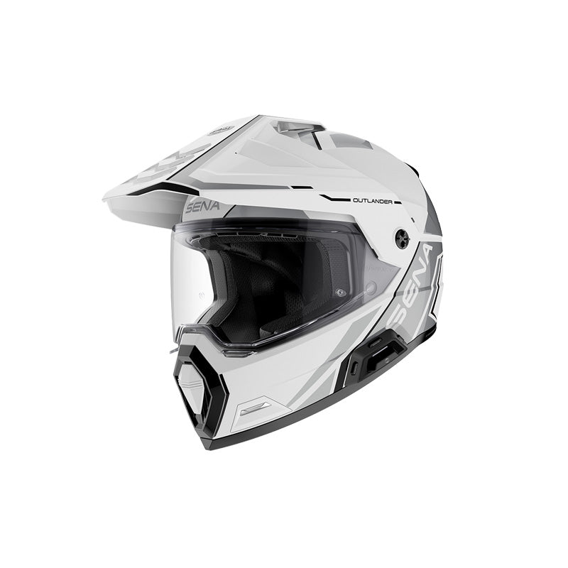 SENA OUTLANDER MESH HELMET ECE - WHITE (LG) OUTLANDER-GW00L2