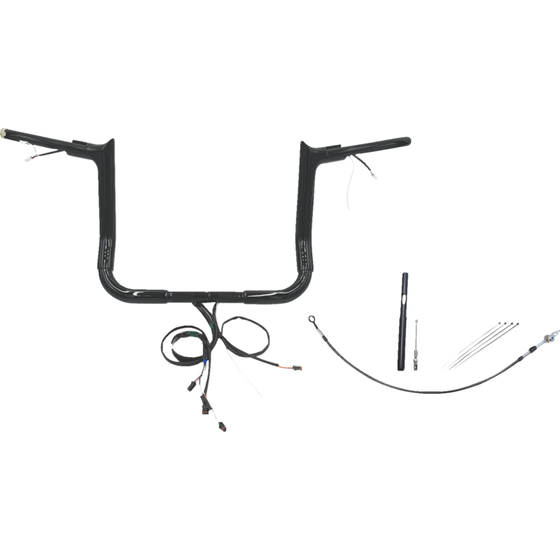 FAT BAGGERS INC HANDLEBAR KIT - POINTED TOP - 12" - BLACK 812012-B
