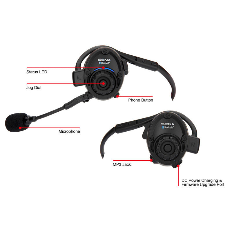 SENA SPH10 HALF HELMET BLUETOOTH INTERCOM SPH10-10