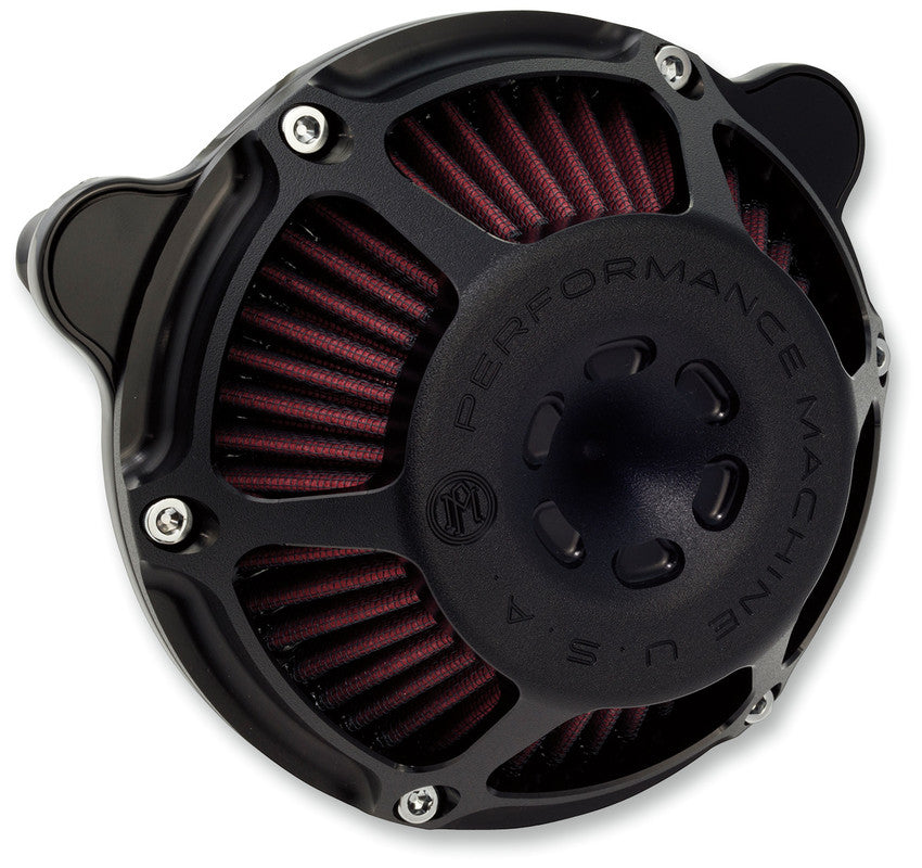 PERFORMANCE MACHINE 08-16 FLHT MAX HP A/CLEANER BLK OPS 0206-2081-SMB