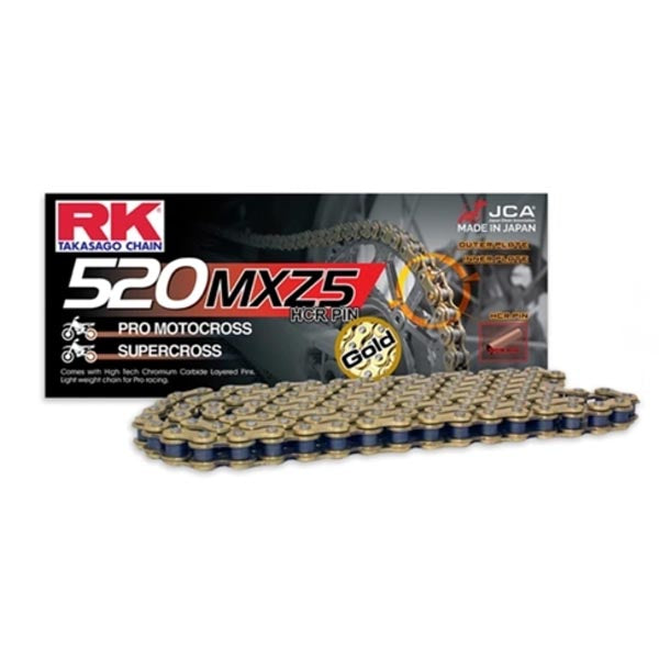 RK MXZ5 RACING CHAIN 520MXZ5-100 GOLD GB520MXZ5-100