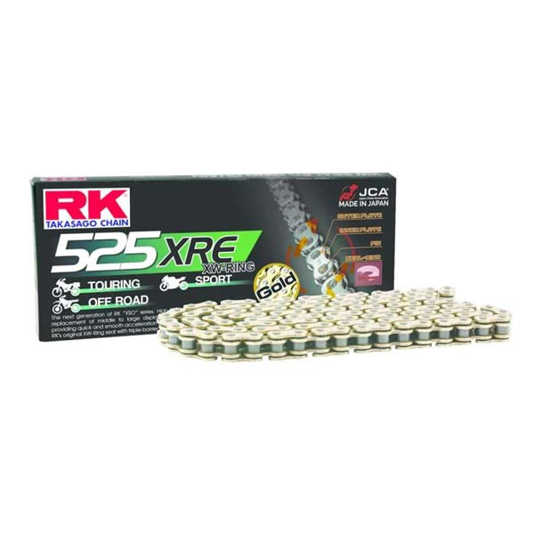 RK XRE LIGHTWEIGHT HIGH PERFORMANCE CHAIN 525XRE-120 GOLD GB525XRE-120