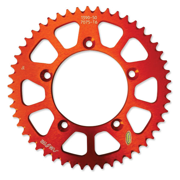 SUNSTAR WORKS TRIPLESTAR ALUMINUM REAR SPROCKET ORANGE HUSQVARNA ALUMINUM REAR 5-139050OR