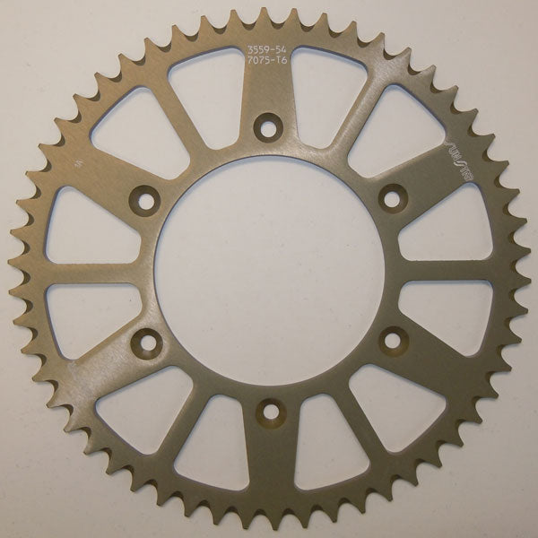 SUNSTAR WORKS TRIPLESTAR ALUMINUM REAR SPROCKET SILVER HONDA ALUMINUM REAR 5-355955