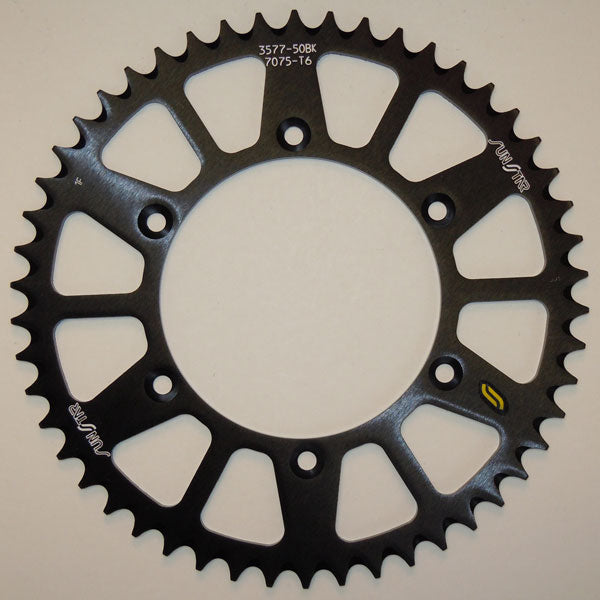 SUNSTAR WORKS TRIPLESTAR ALUMINUM REAR SPROCKET BLACK 5-357748BK