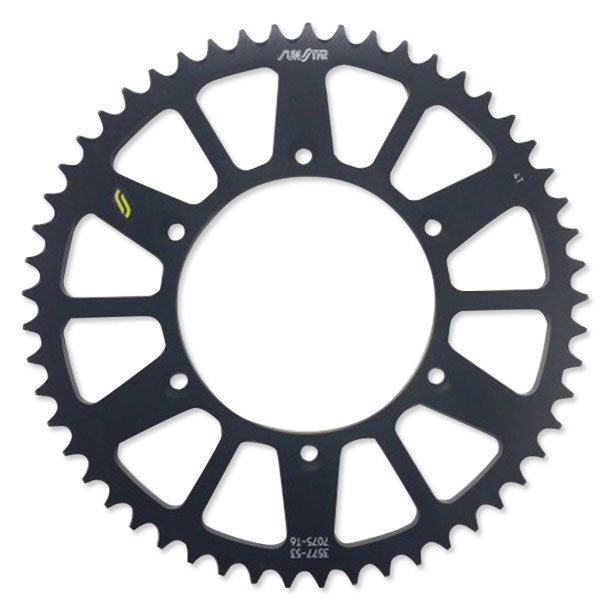 SUNSTAR WORKS TRIPLESTAR ALUMINUM REAR SPROCKET BLACK 5-357753BK