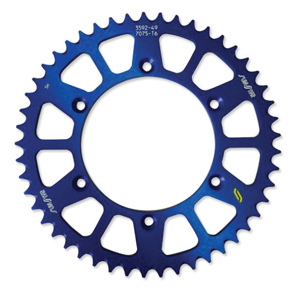 SUNSTAR WORKS TRIPLESTAR ALUMINUM REAR SPROCKET BLUE HONDA/YAMAHA ALUMINUM REAR 5-359249BL