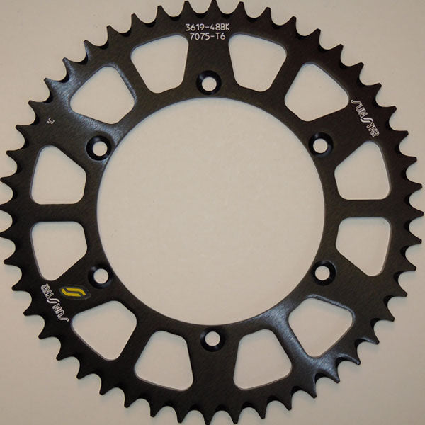 SUNSTAR WORKS TRIPLESTAR ALUMINUM REAR SPROCKET BLACK 5-361949BK