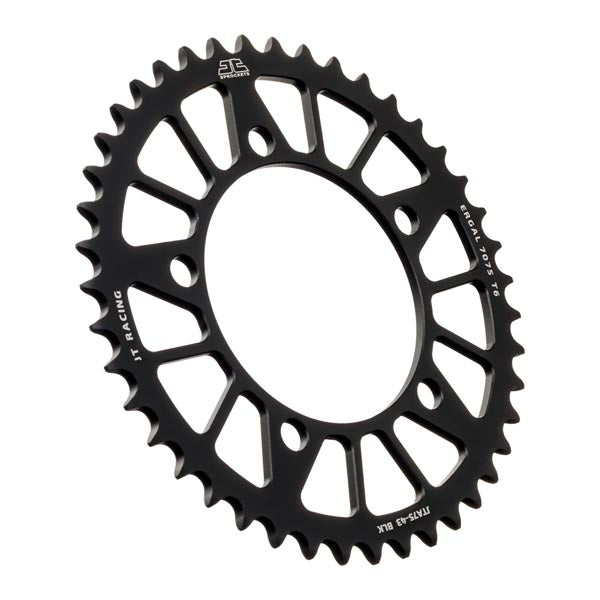 JT 75 RACELITE REAR SPROCKET 43 TEETH BLACK JTA75.43BLK