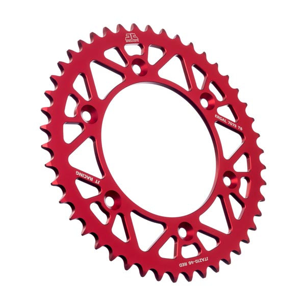 JT 210 RACELITE REAR SPROCKET 46 TEETH RED JTA210.46RED