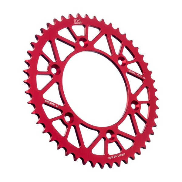 JT 210 RACELITE REAR SPROCKET 49 TEETH RED JTA210.49RED