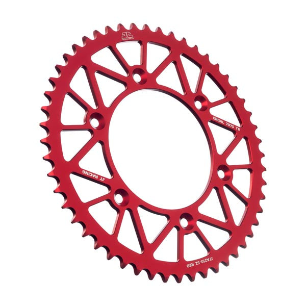 JT 210 RACELITE REAR SPROCKET 52 TEETH RED JTA210.52RED