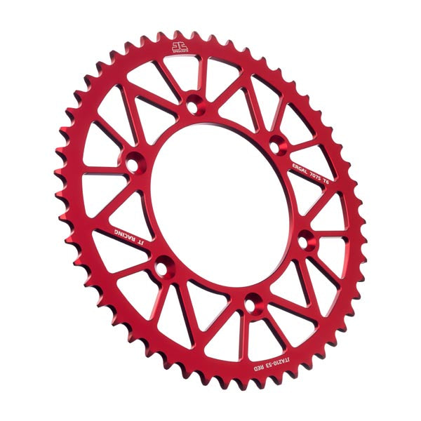 JT 210 RACELITE REAR SPROCKET 53 TEETH RED JTA210.53RED