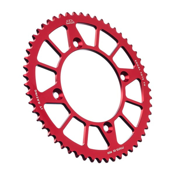 JT 215 RACELITE REAR SPROCKET 55 TEETH RED JTA215.55RED
