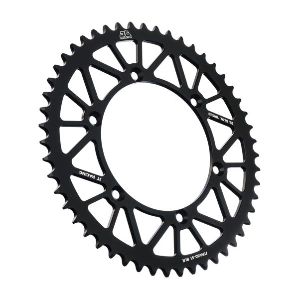 JT 460 RACELITE REAR SPROCKET 51 TEETH BLACK JTA460.51BLK
