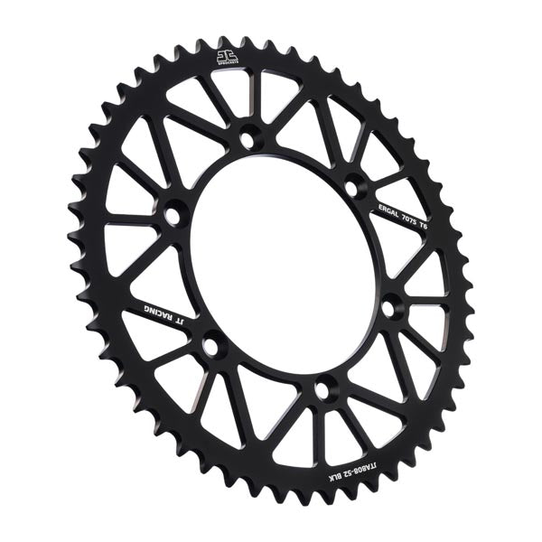 JT 808 RACELITE REAR SPROCKET 52 TEETH BLACK JTA808.52BLK