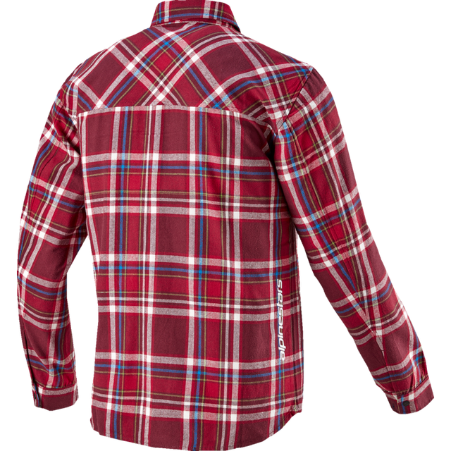 ALPINESTARS WHISTLER WIND BLOCK PLAID SHIRT - XXL - MAROON 1401023-379-XXL