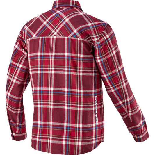 ALPINESTARS WHISTLER WIND BLOCK PLAID SHIRT - XXL - MAROON 1401023-379-XXL