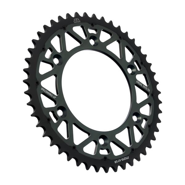 JT 210 TWINSTAR REAR SPROCKET 47 TEETH GREY JTX210.47GR