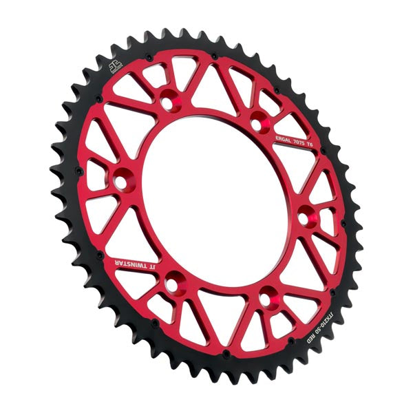JT 210 TWINSTAR REAR SPROCKET 50 TEETH RED JTX210.50RED