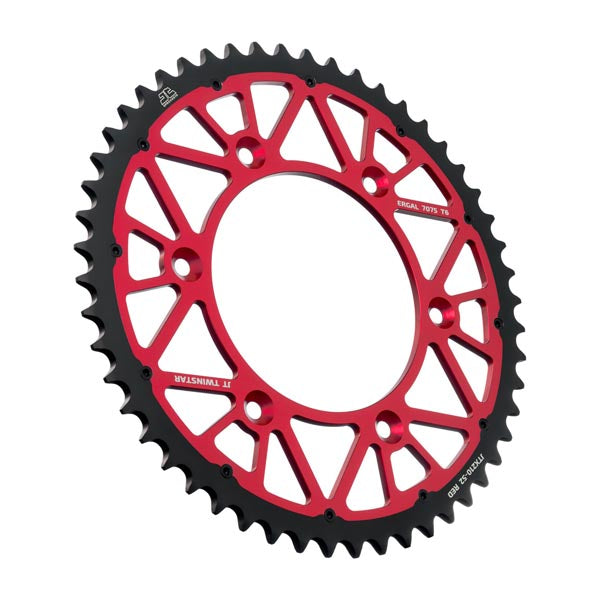 JT 210 TWINSTAR REAR SPROCKET 52 TEETH RED JTX210.52RED