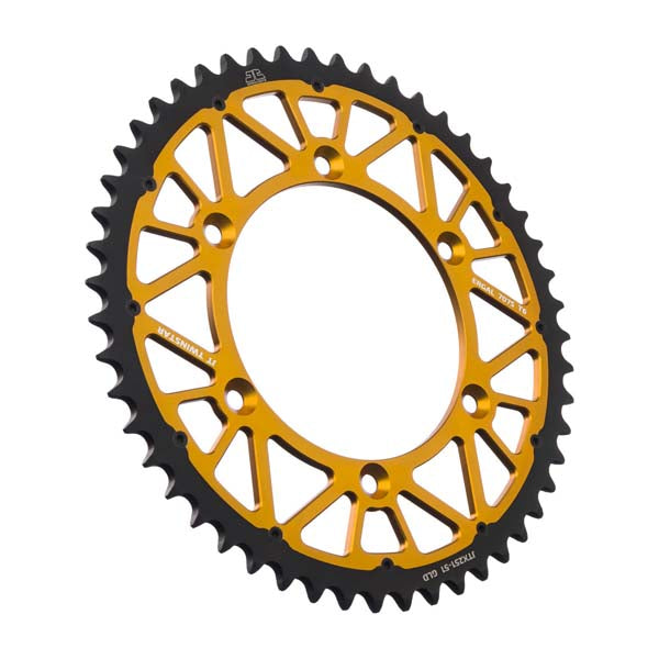 JT 251 TWINSTAR REAR SPROCKET 51 TEETH GOLD JTX251.51GLD