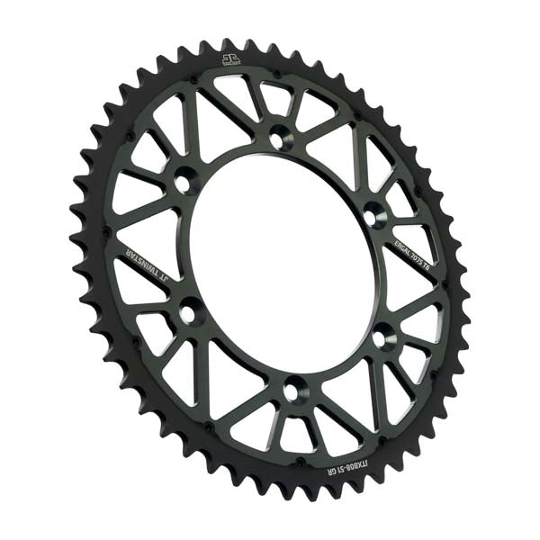 JT 808 TWINSTAR REAR SPROCKET 51 TEETH GREY JTX808.51GR