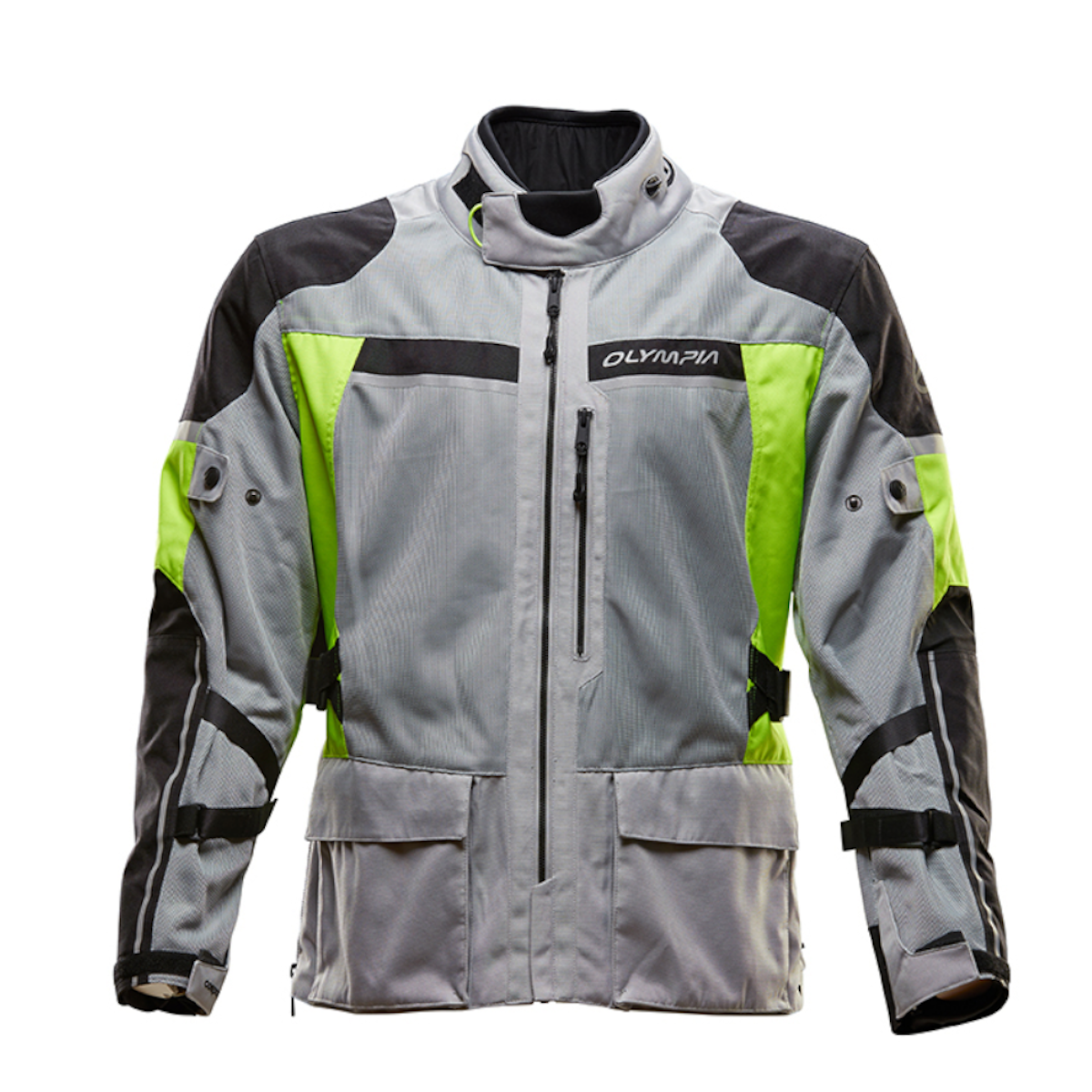 OLYMPIA DAKAR 4 JCKT LT GREY HI-VIZ S OM20550GZ-S