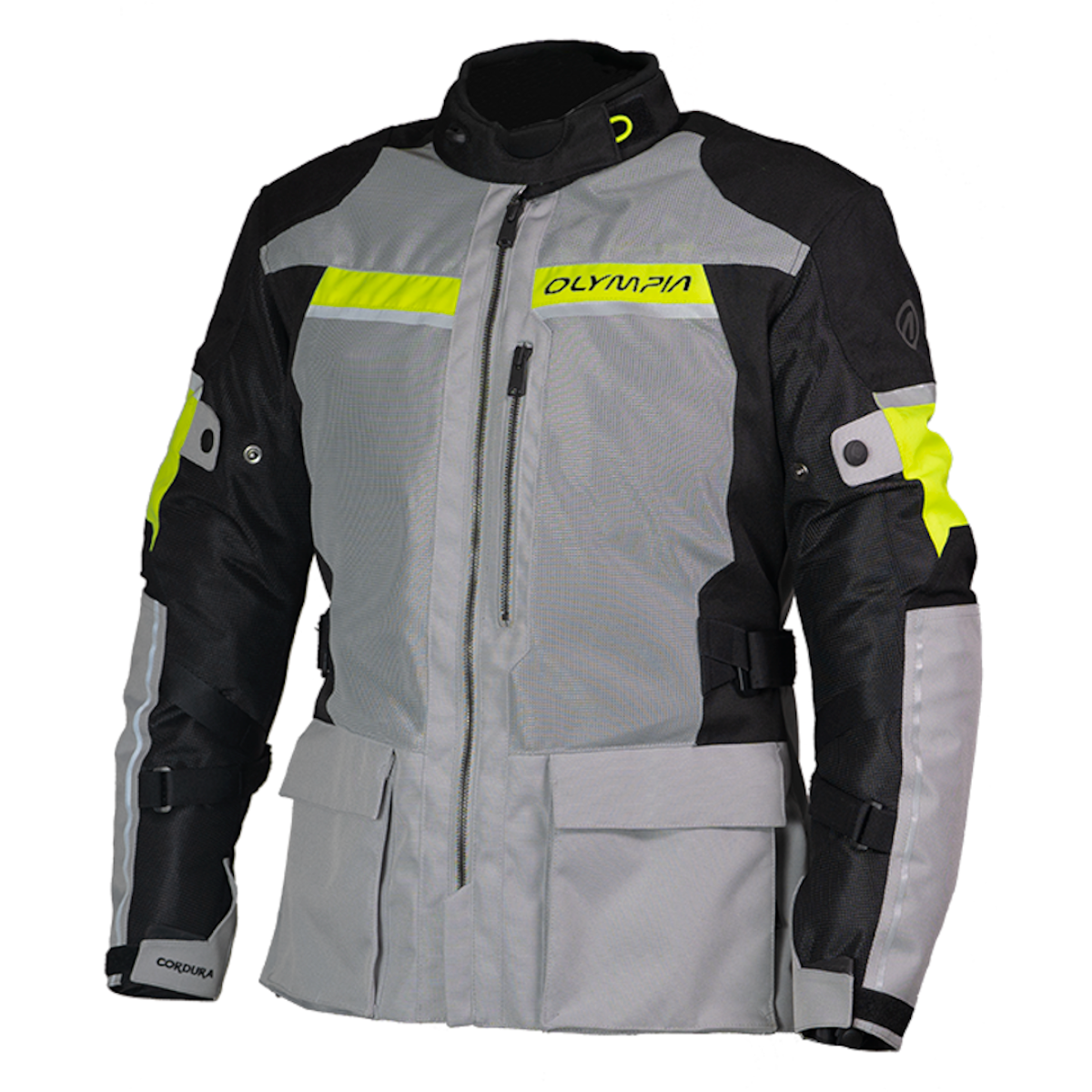 OLYMPIA (L) DAKAR 4 JCKT LT GREY HI-VIZ L OL20550GZ-L