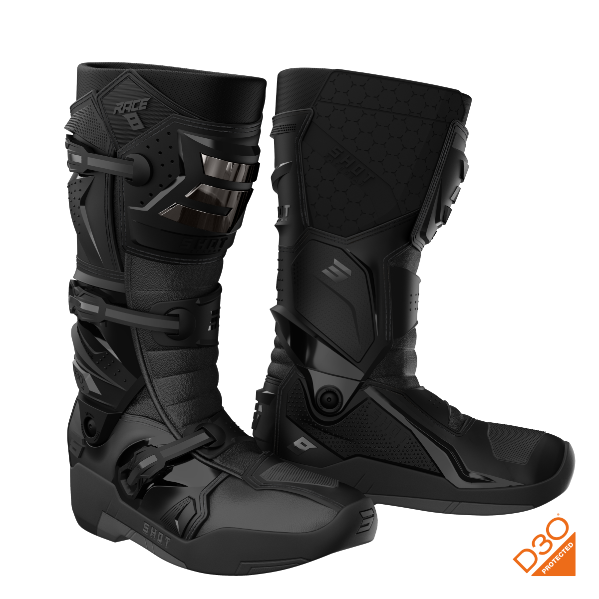 SHOT RACE 8 BOOT BLK CHROME 11 244-04199