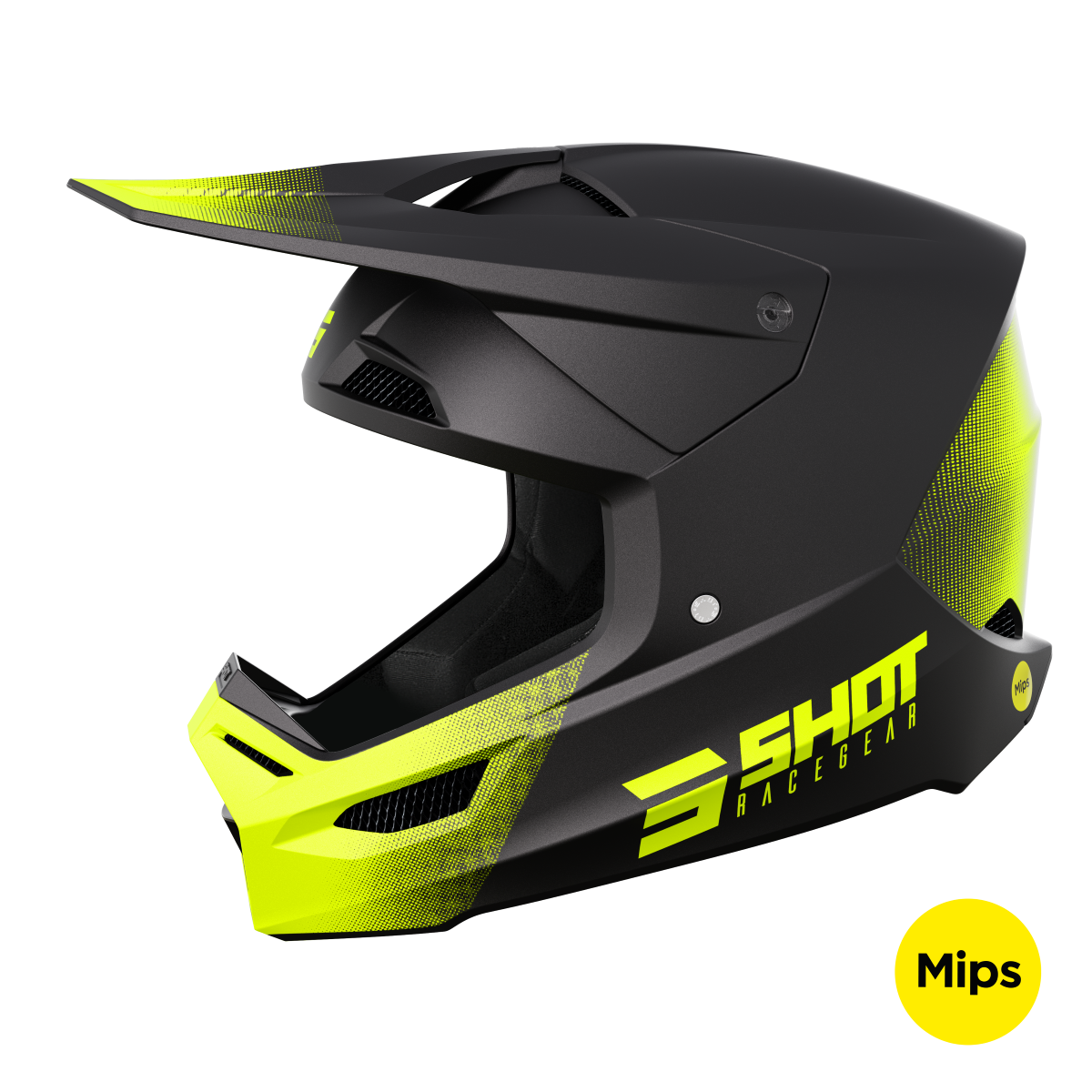 SHOT RACE RAW MATT BLK FLUO M (ECE) 244-04210