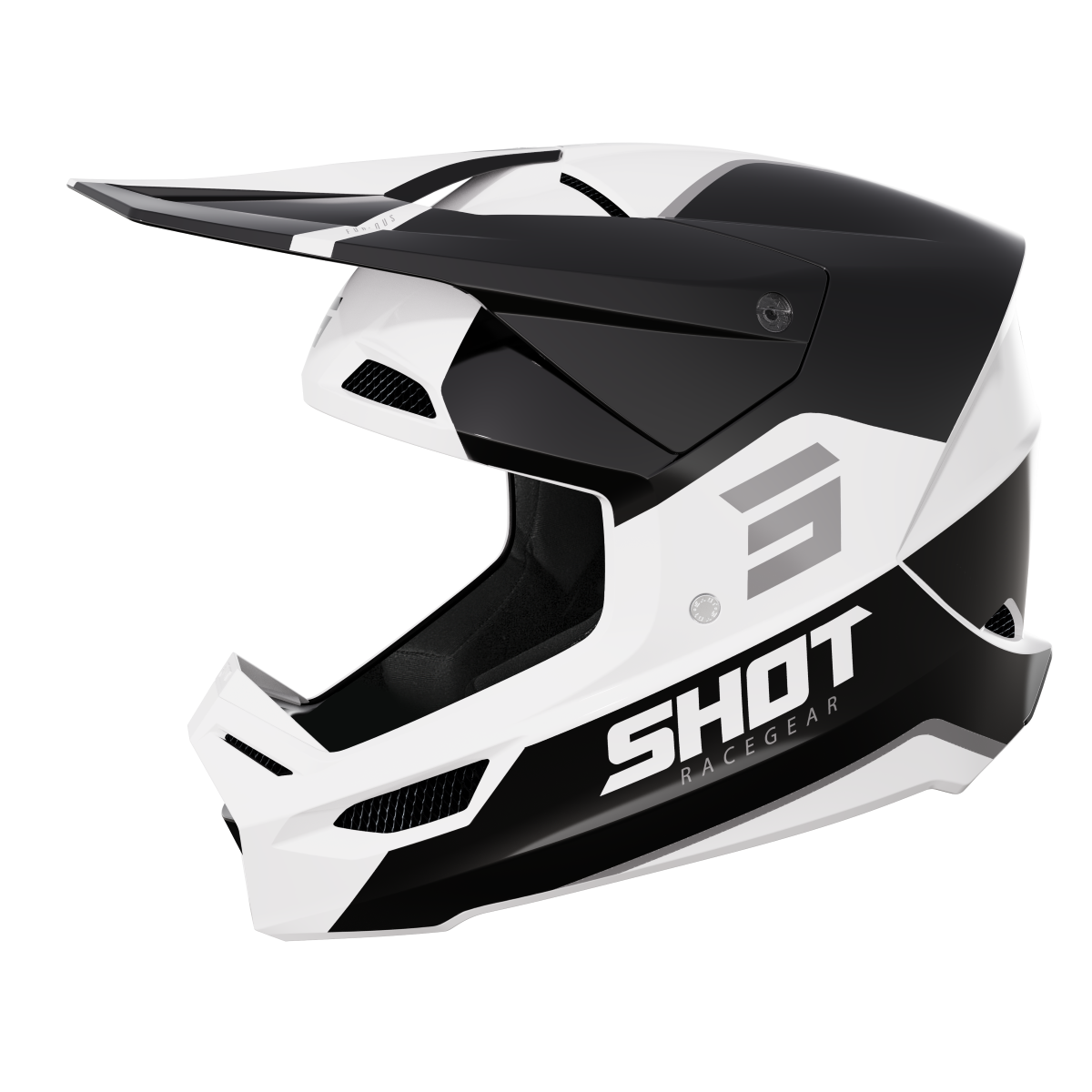 SHOT FURIOUS BOLT BLK/WHT GLOSSY M (ECE) 244-04222