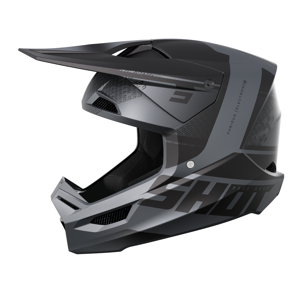 SHOT FURIOUS ELECTRON MATT BLK XL (ECE) 244-04232