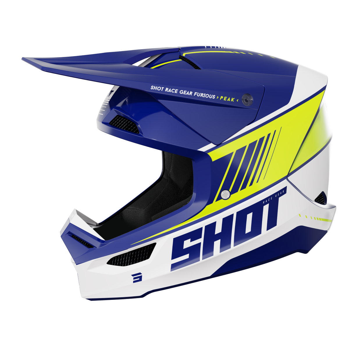 SHOT FURIOUS PEAK BLU/NEON YEL GLOSSY M (ECE) 244-04238