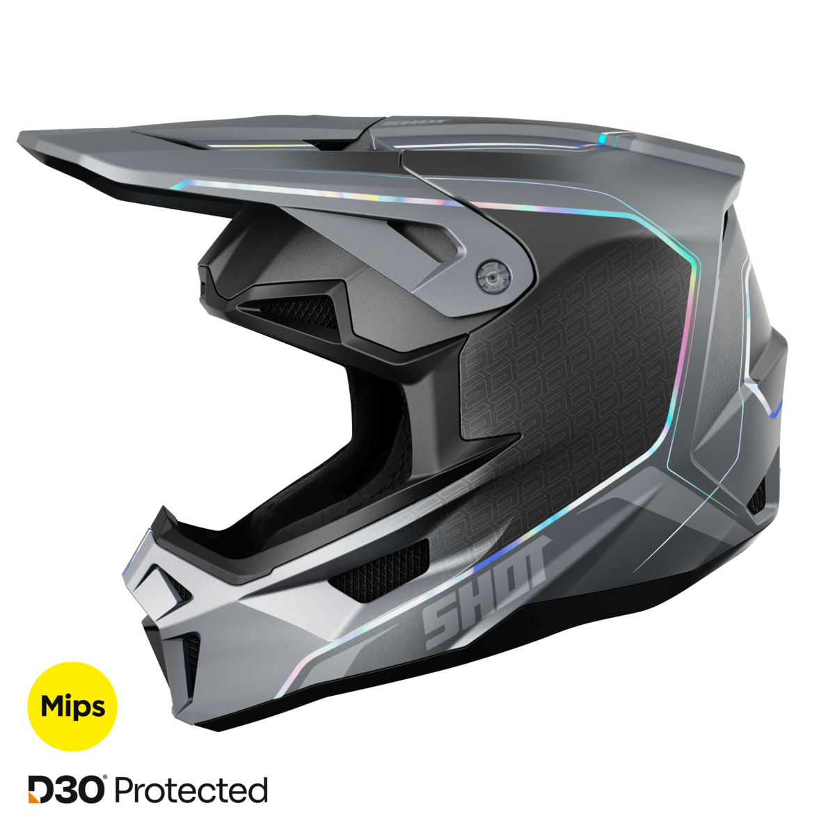SHOT LITE CHALL HELMET HOLOGRAPHIC MAT S 244-04685