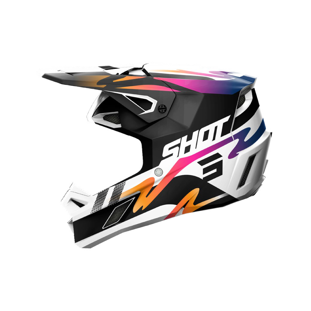 SHOT HELM SPEED WAVE BLK/WHT SM 244-05189