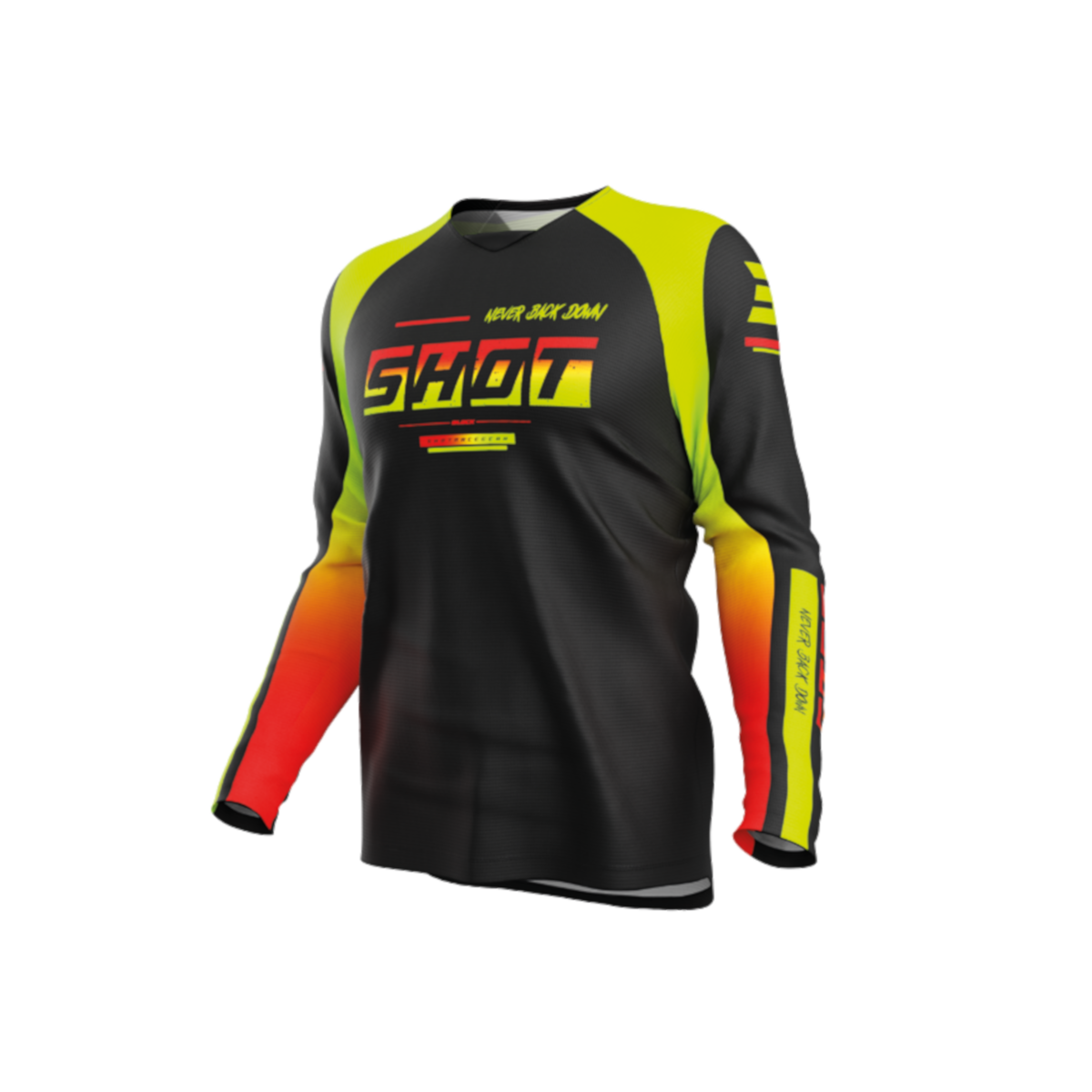 SHOT DRAW JSY KID BLOCK NEON YEL 10-11 244-05290