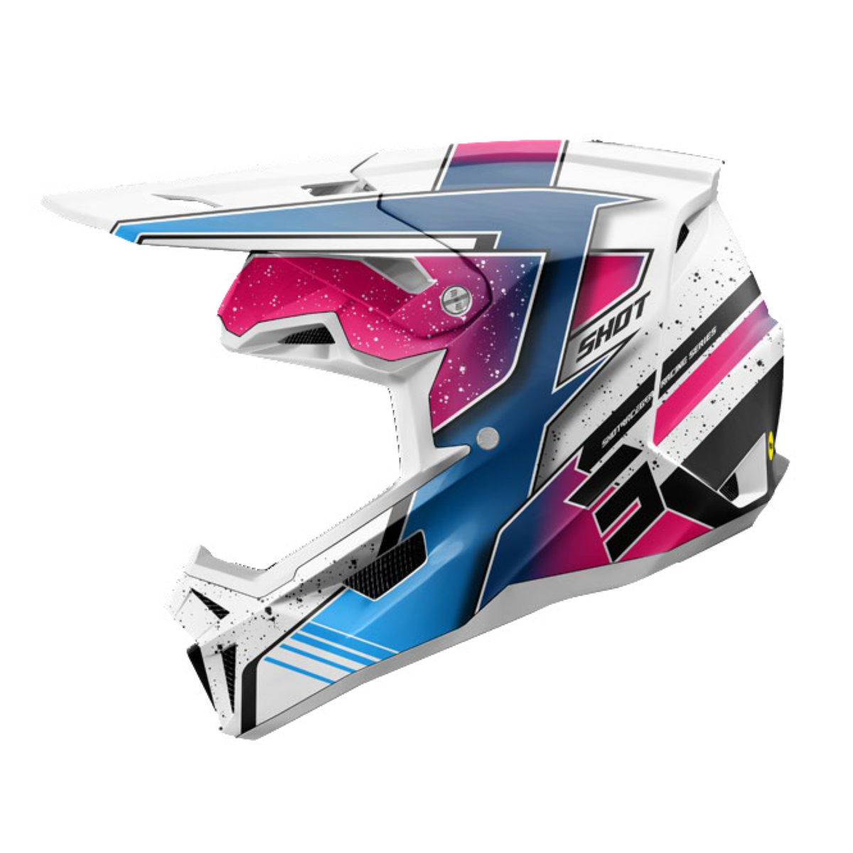 SHOT HELM LITE RACING WHT/PINK PEARLY L 244-05308