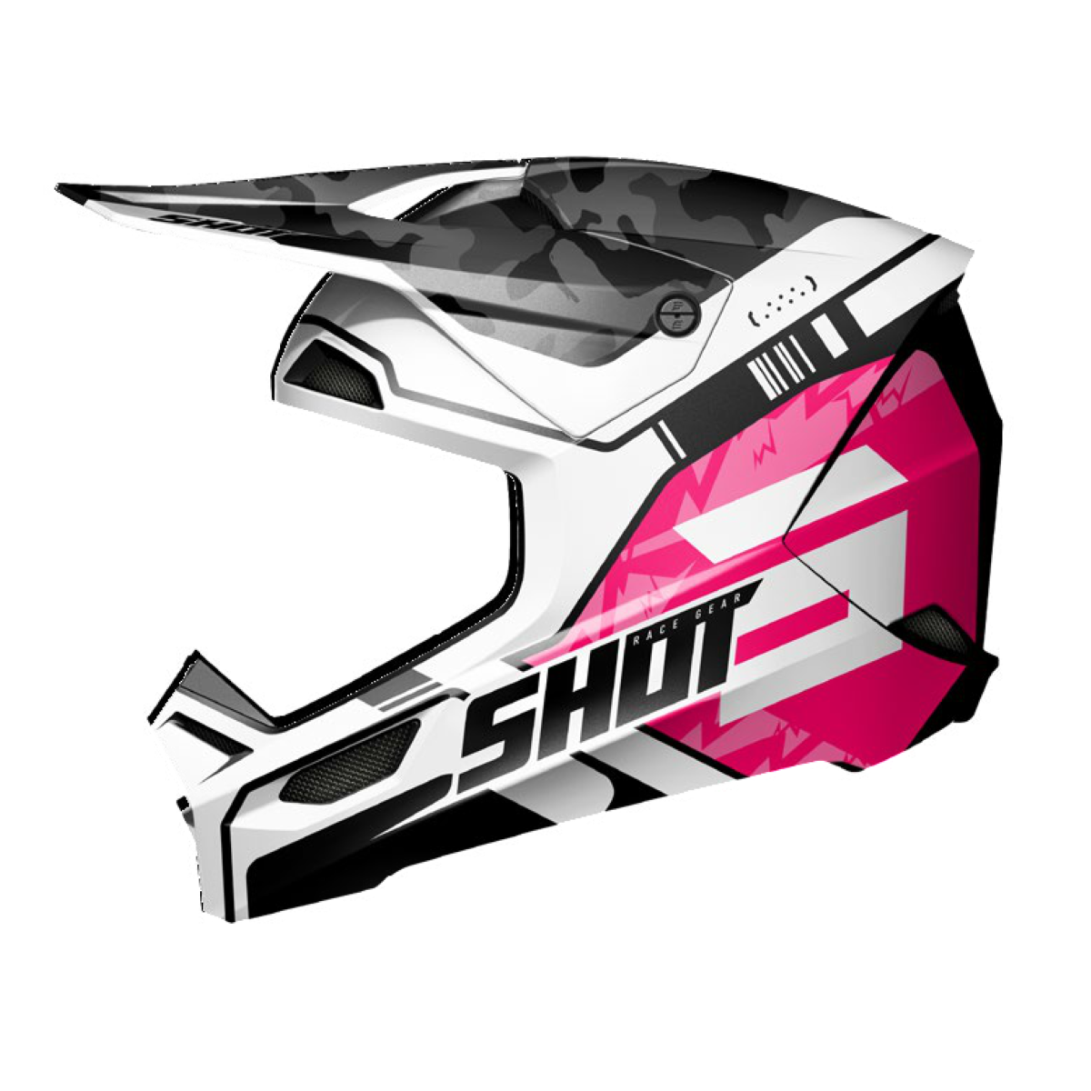 SHOT HELM FURIOUS KID FLASH PINK GLOSSY YM 244-05327