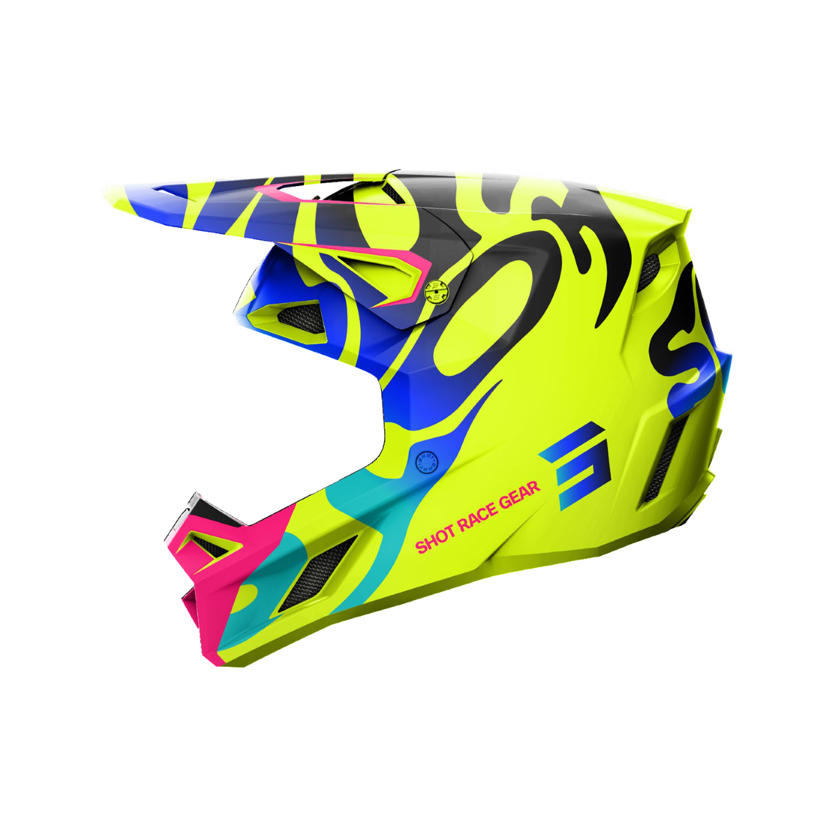 SHOT HELM KID GHOST NEON YEL GLOSSY YM 244-05330