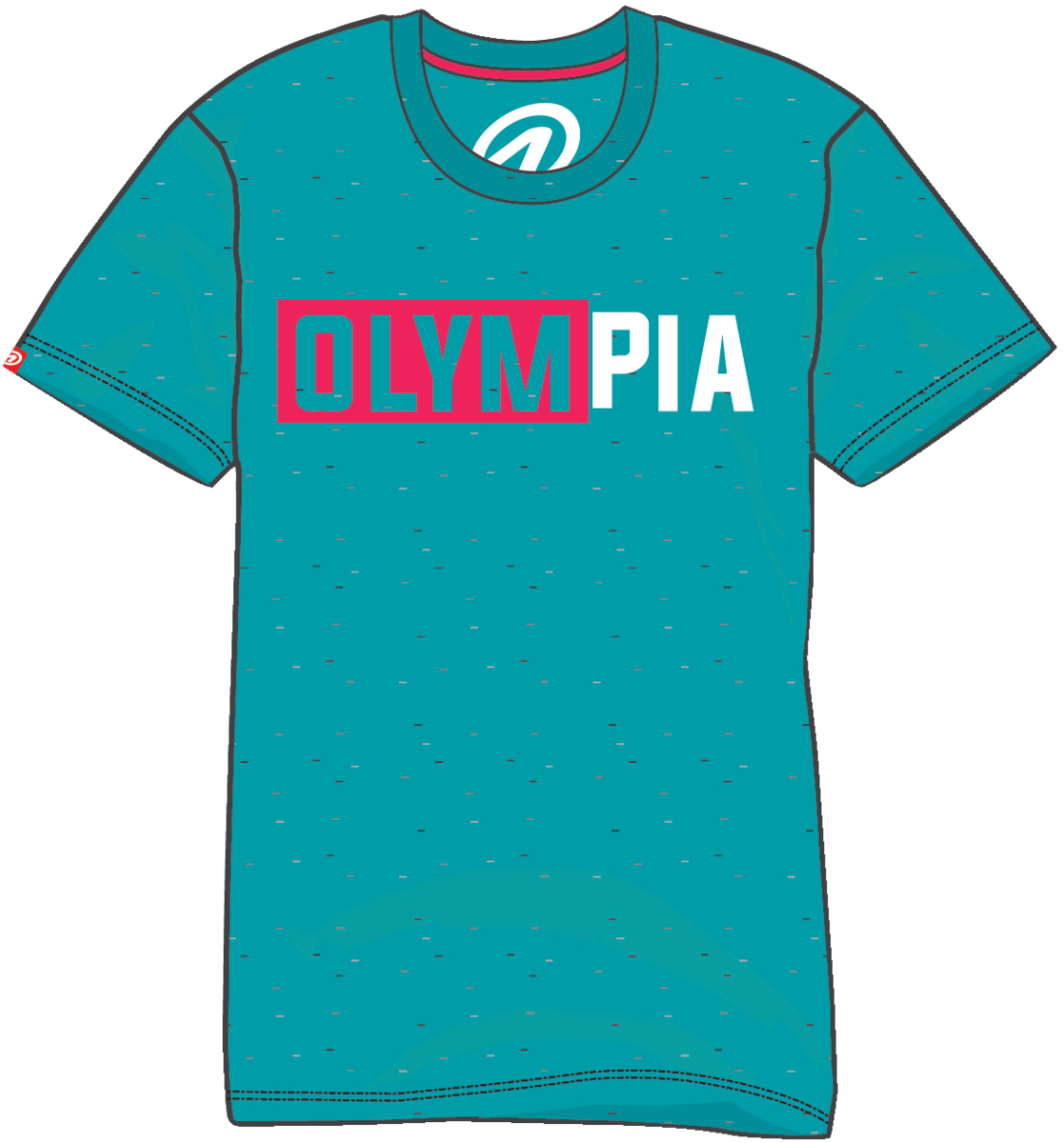 OLYMPIA MONTEREY LAD TEE HEATHER AQUA XS OL20501 HEATHER AQUA XS